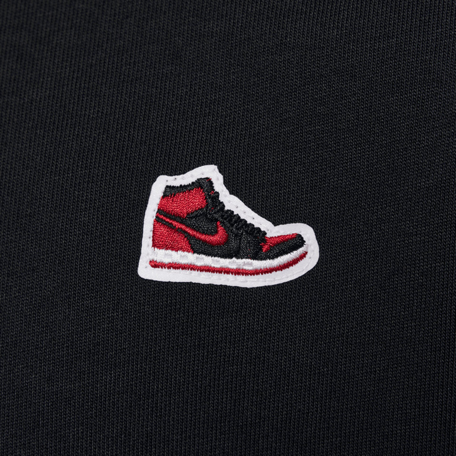 AJ1 Bred Patch Tee "Black" Kids