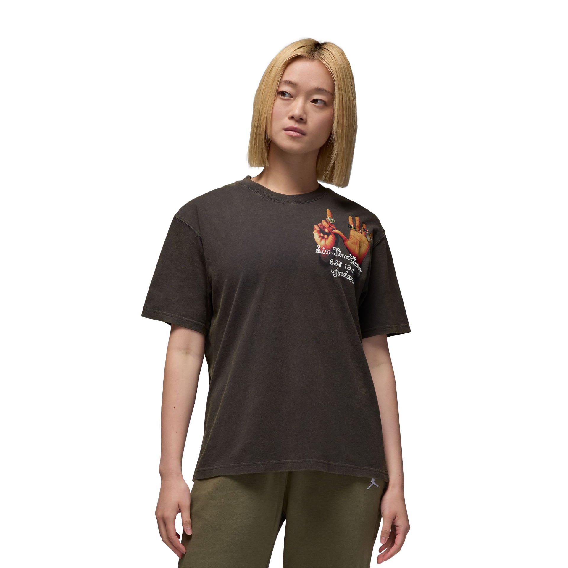 WMNS 6RNG GFX Tee "Off Noir"