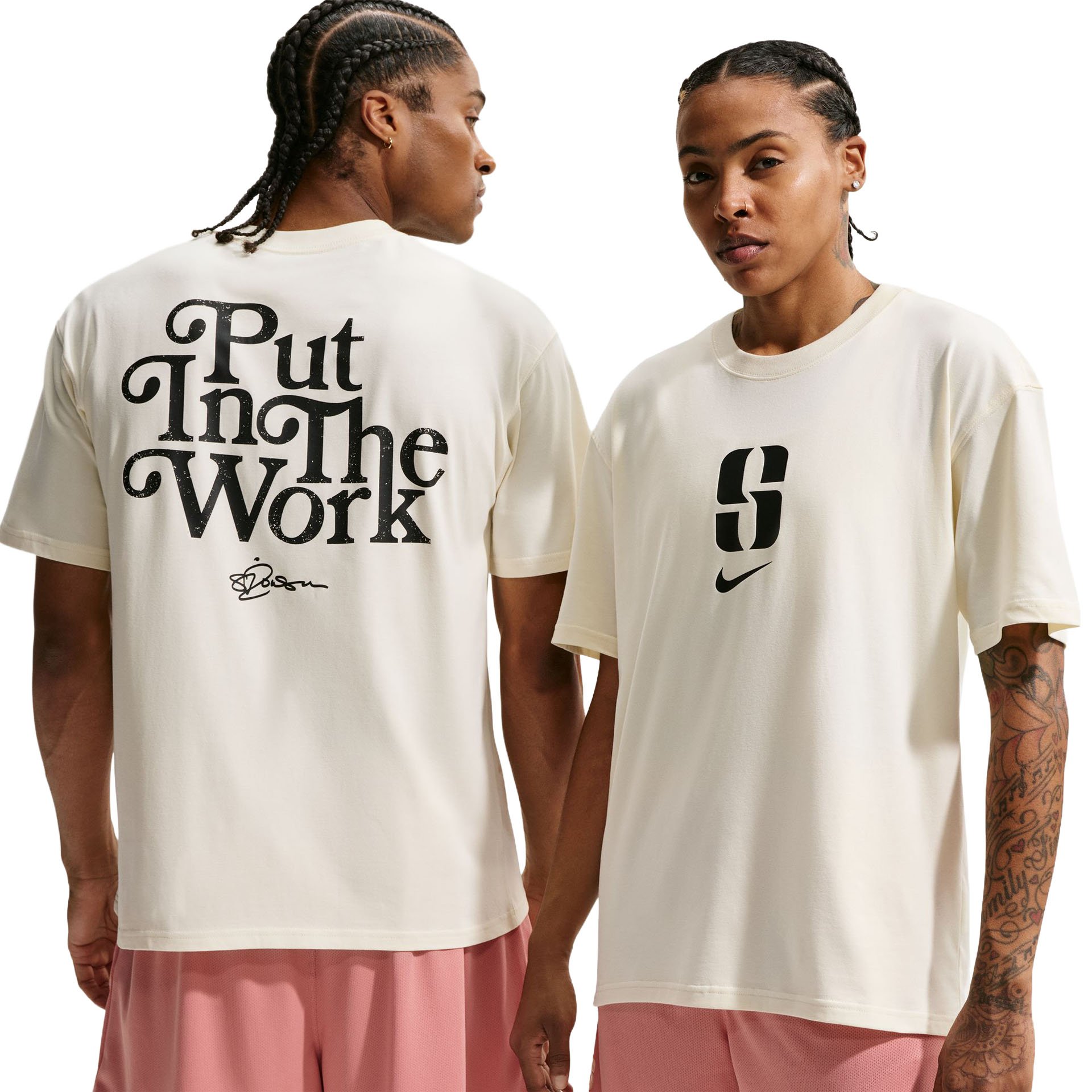 Sabrina Put In Work Tee "Coconut Milk"