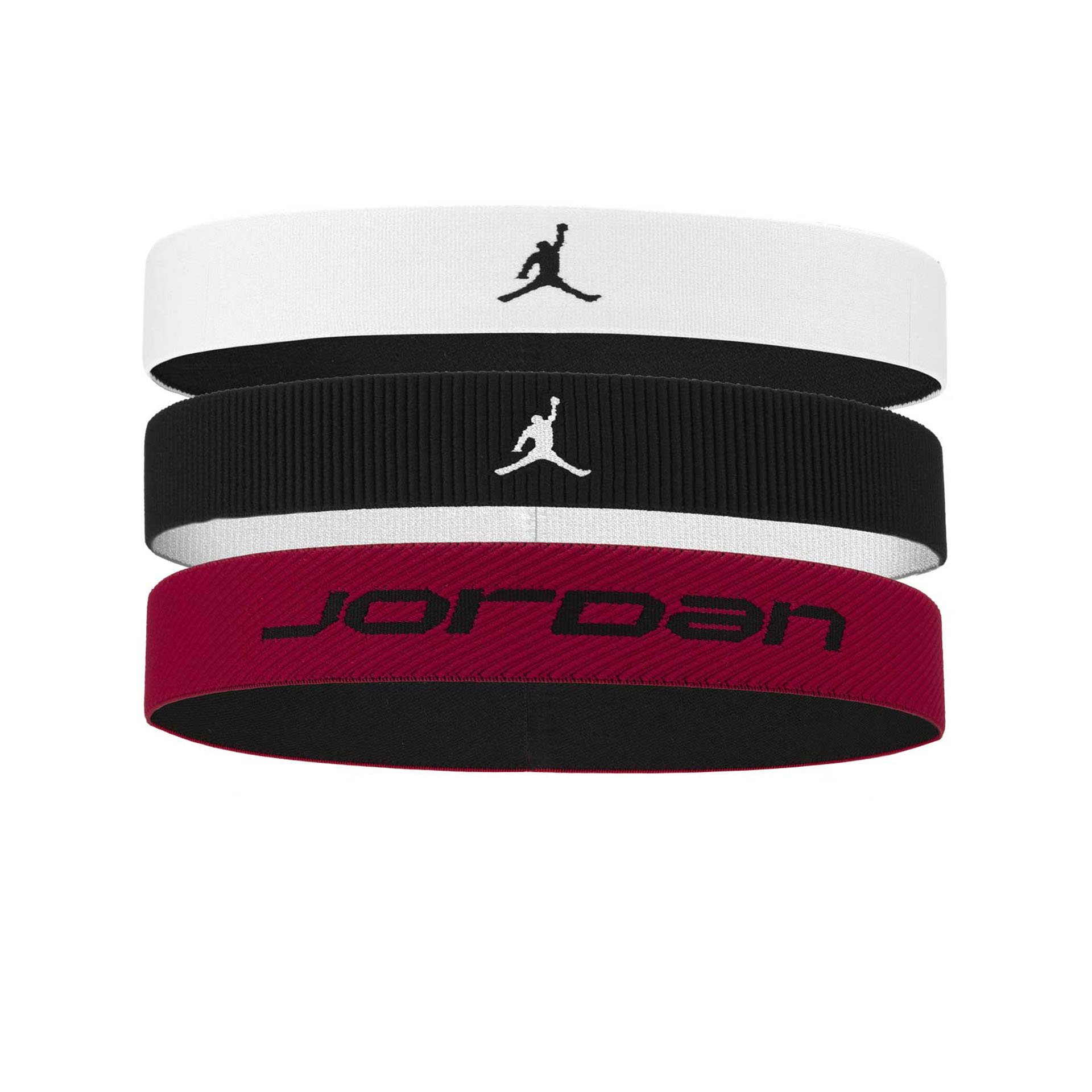 Jordan Wide Headbands 3PK "White"