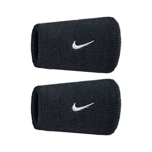 Swoosh Wristbands "Black White"