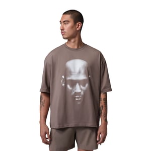 Sport Statement Face Tee "Olive Grey"