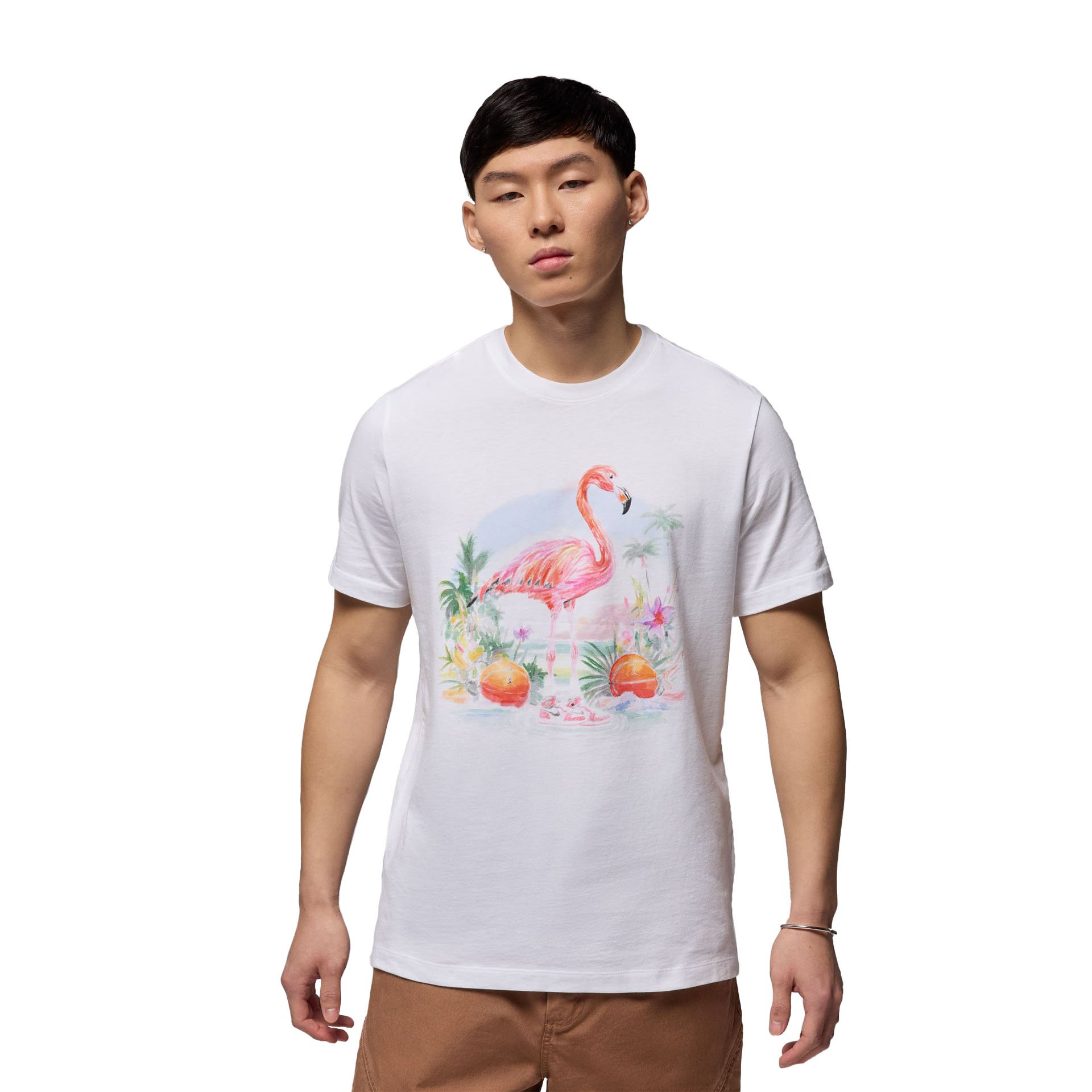 Flight Essential Flamingo Tee "White"