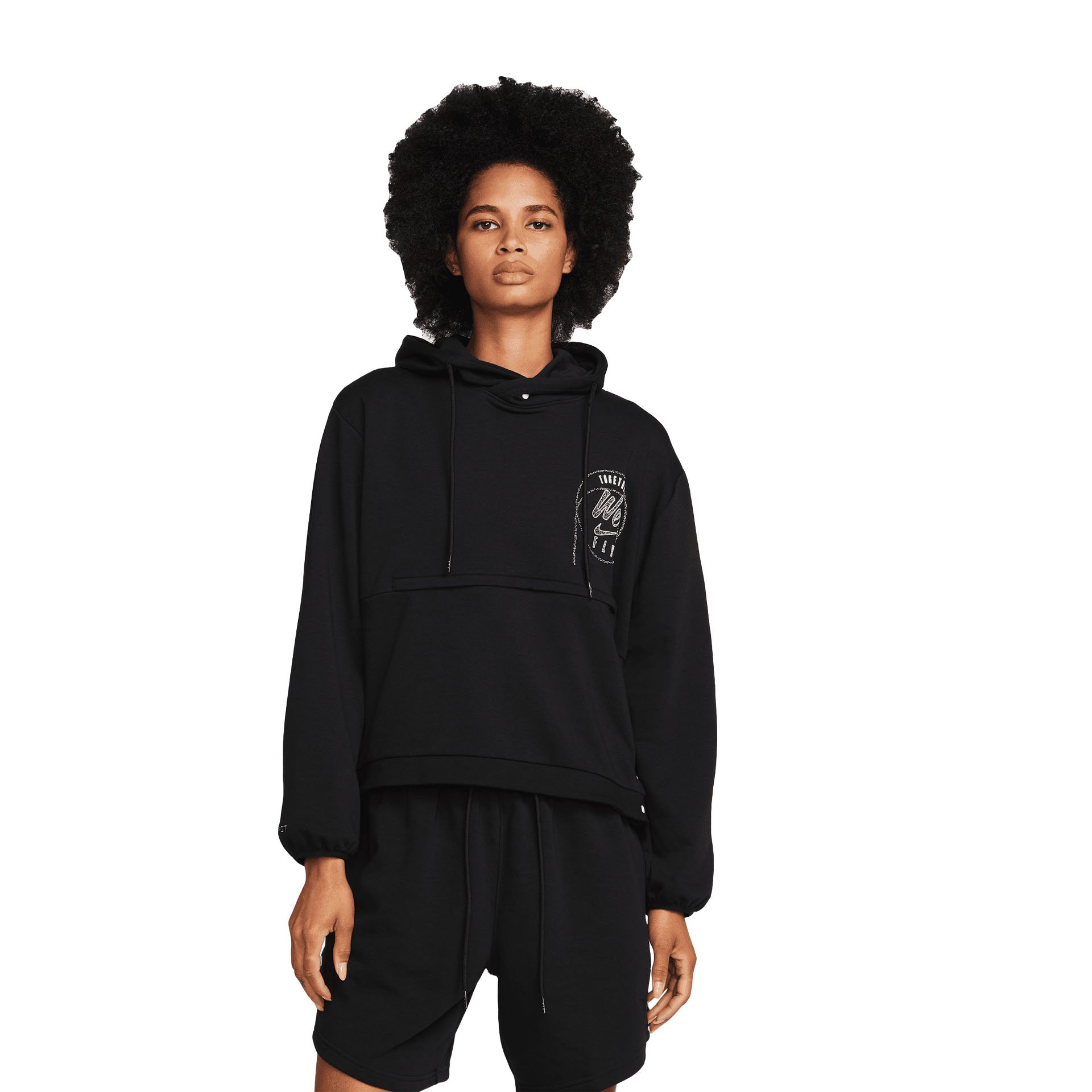 WMNS PRM Essential PO Hoodie "Black"