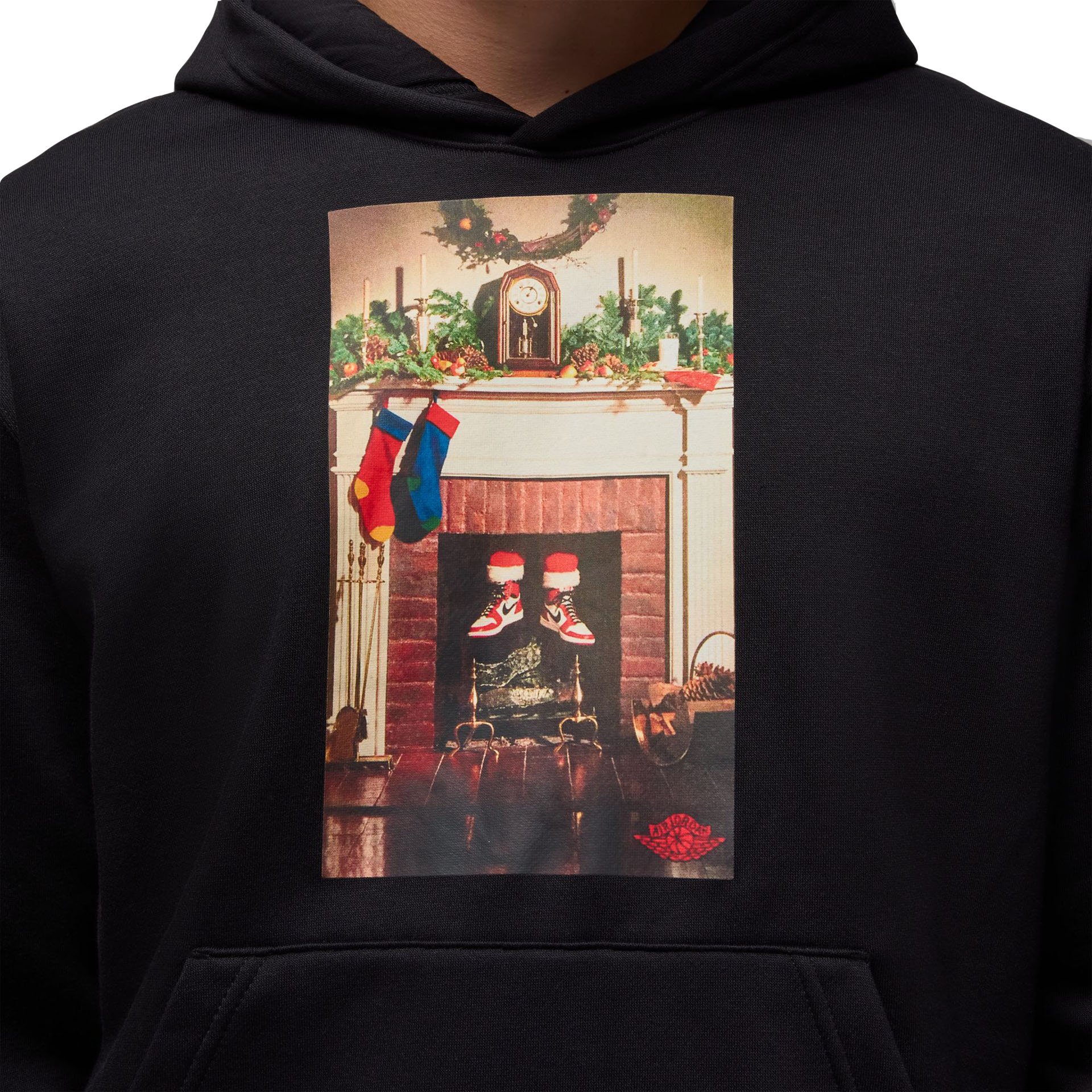Jumpman Chimney Fleece PO Hoodie "Black"