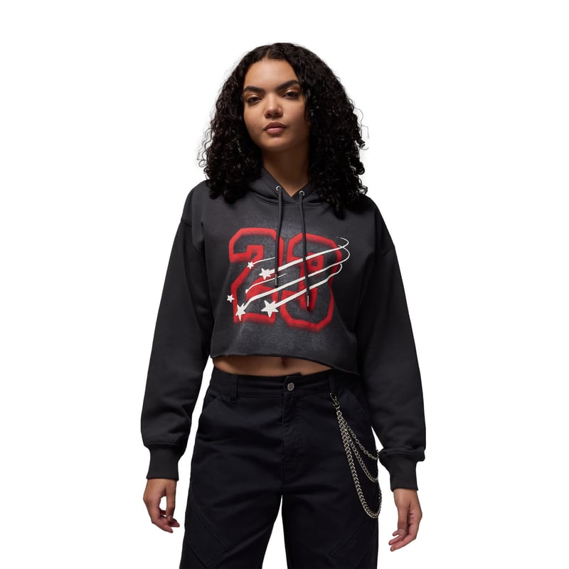 WMNS Flight Fleece PO GFX 40 Hoodie "Off Noir"