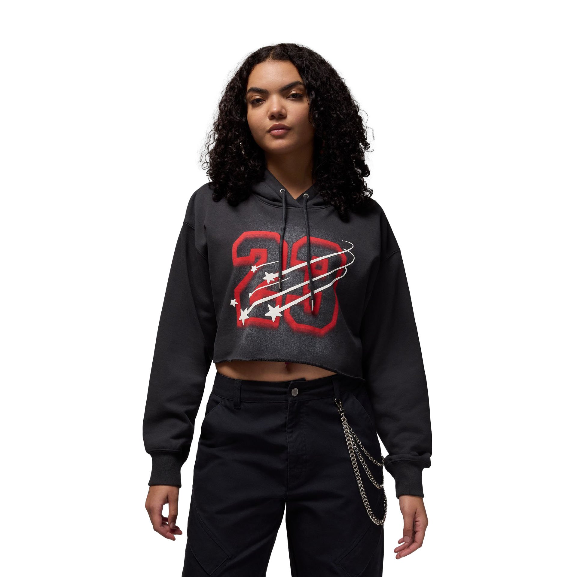 WMNS Flight Fleece PO GFX 40 Hoodie "Off Noir"