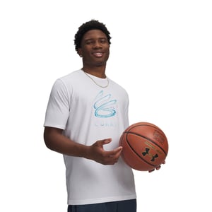 Curry Splash Wordmark Tee "White"