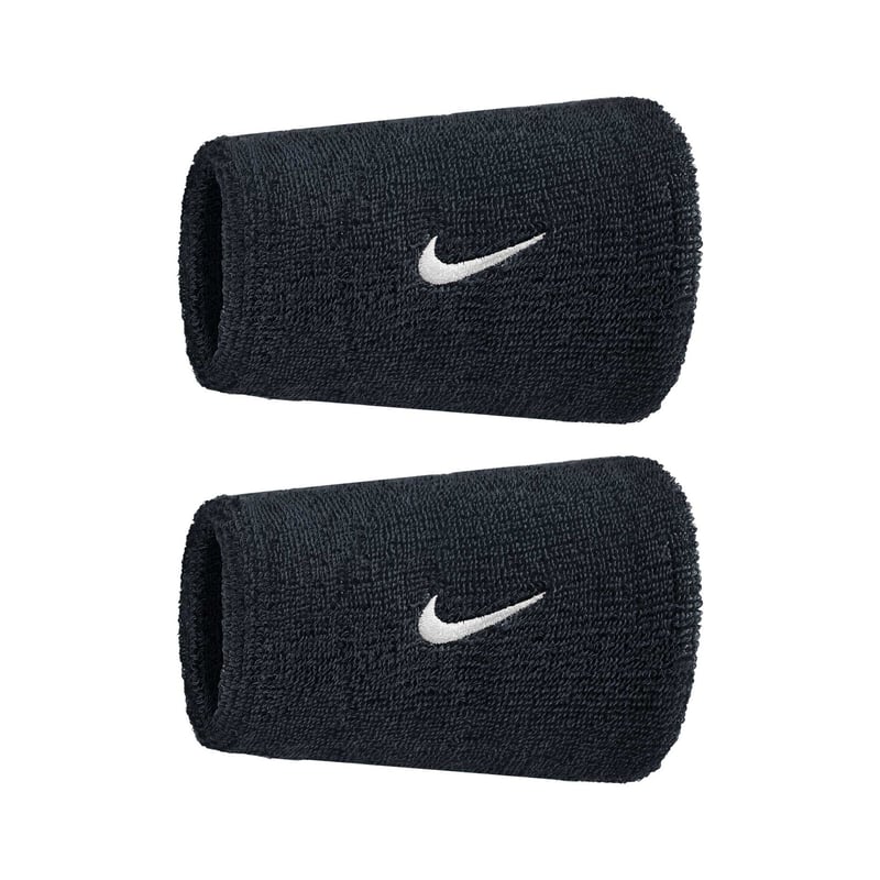 Swoosh Wristbands "Black White"
